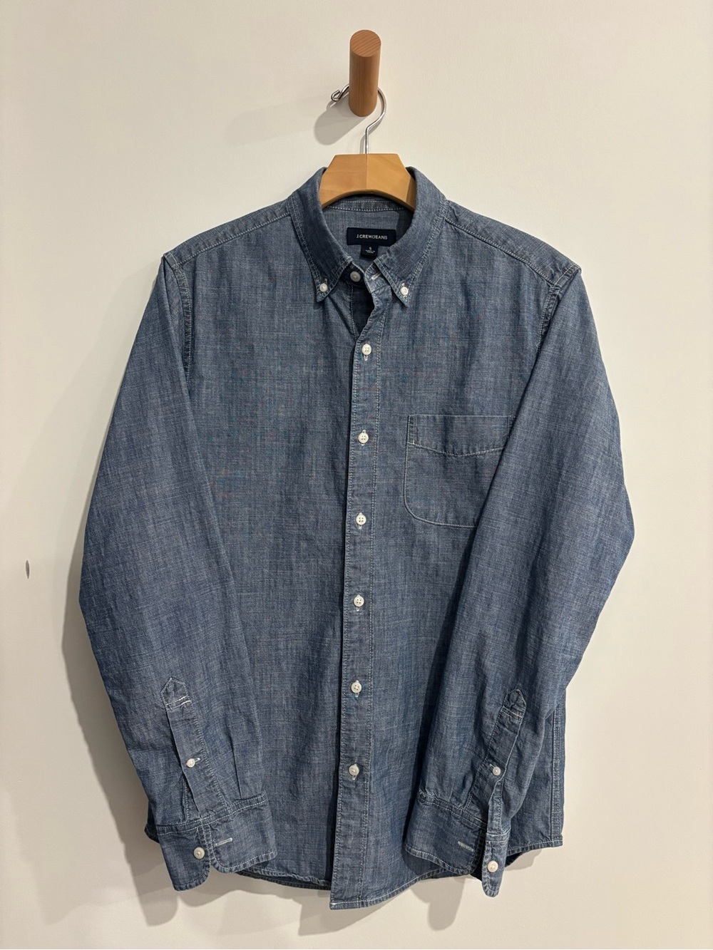 J. Crew Indigo Button-Up Chambray Shirt